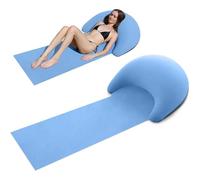 Pillow Blanket -Beach Blanket With Pillow 70x30in | Travel Cushion, PVC Flocking Portable Camping Mat Inflatable Travel Gear For Sun Bath, Relaxation, Picnic, Park, Hiking, Poolside, Outdoor Leisure