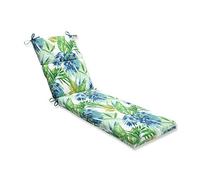 Pillow Cojín para Tumbona (Interior/Exterior), Soleil Blue/Green, 72.5 in. L X 21 in. W X 3 in. D