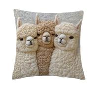 Pillow Covers For Couch - 18x18 Inch Alpaca Design | Soft Square Decorative Cushion Covers For Home, Living Room, Sofa, Bed, Patio, Porch, Or House Décor In Fall, Autumn, Or Halloween Season