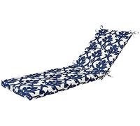 Pillow Perfect Damask - Cojín para diván con Respaldo Dividido para Interiores y Exteriores, con Lazos, Relleno de Fibra de Felpa, Resistente a la Intemperie y a la decoloración, 72.5 x 21 Pulgadas,