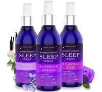 Pillow Sleep Spray Mist para dormir profundo | Alivio del estrés y la ansiedad | Lavanda, vainilla, rosa (paquete de 3)