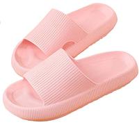 Pillow Slides Slippers, Unisex Shower Sandals with Thick Sole, Ultra-Soft Slippers Extra Soft Cloud Shoes Non-Slip Quick-Drying Open Toe Pillow Slides Sandals (Pink, numeric_36)