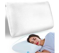 pillowLY Almohada cervical de espuma viscoelástica para el dolor de cuello, almohada ortopédica para dolor de hombros, almohada ergonómica de apoyo para el cuello de cabeza y cuello para personas que