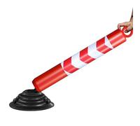 Pilona Bolardo Poste Bolardos de Estacionamiento de Plástico Rojo, Postes de Barrera de Seguridad Extraíbles, Bolardos de Seguridad para Entradas de Vehículos con Base de Goma(H 100cm (39 3/8"))