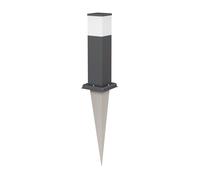 Pilona POLLY con piqueta de suelo para exterior 35cm enchufe antracita G9