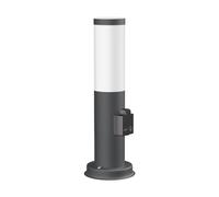 ledscom.de Pilona PORU con casquillo para exterior, antracita, redonda, 38,5cm, incl. lámpara E27, 471lm, blanco extraclaro
