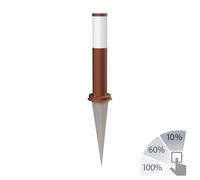 Pilona PORU con pica de tierra para exterior IP44 39cm marrón incl. lámpara