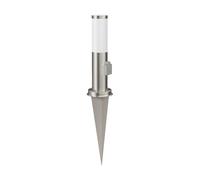 Pilona PORU con piqueta de tierra para exterior acero inoxidable redonda 38,5cm