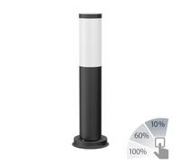 Pilona PORU negra para exterior acero inoxidable redonda 38,5cm incl. lámpara