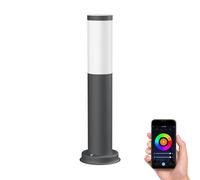 Pilona PORU para exterior IP44 39cm antracita incl. Smart Home RGBW E27 LED