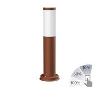 ledscom.de Luz de bolardo PORU para exterior, IP44, 39cm, marrón, incl. lámpara E27 máx. 1020lm, blanco