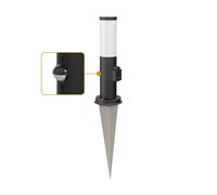 Pilona PORU Sensor con pica de tierra para exterior 38cm negro 1xE27 max.15W
