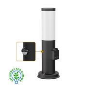 Pilona PORU Sensor para exterior 38cm casquillo negro incl. lámpara E27