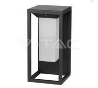 VT-21784 - Luminaria de bolardo solar LED, 2 W, 220 lm, 3000 K, gris, senso