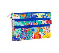 Pilones, Bolsa de 3 cremalleras - 20 x 13 x 1 cm Poliéster - Ramo, azul