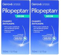 Pilopeptan SEB DS Champú | Anticaspa | Cabello Graso | Champú Cabellos Grasos, Descamación y Picores | Reequilibra la Producción de Sebo y Elimina la Caspa | 150 ml (Paquete de 2)