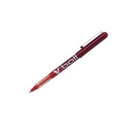 Pilot Pen Bolígrafo V Ball 0,5 – tinta líquida, punta metálica fina – Rojo