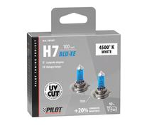 Pilot 2 Bombillas H7 Halógenas 100W 12V Luz Blanca Azul PX26d