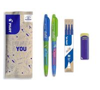 PILOT - 2 FriXion Ball + 3 Recambios + 1 Goma GRATIS - Bolígrafo Borrable | Tinta Azul - Edición Limitada Friends - Bolígrafo de la Amistad - Música - Recargable - Punta Media (0,7mm)