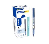 PILOT - 20 V7 - Roller de Tinta Líquida - Azul - Punta Media | Escritura Fluida, Precisa y Ligera - Secado Rápido, Resistente a las Fugas - Azul - Trazo (0,4mm) - Punta Media (0,7mm)