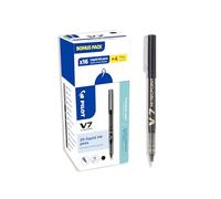 PILOT - 20 V7 - Roller de Tinta Líquida - Negro - Punta Media | Escritura Fluida, Precisa y Ligera - Secado Rápido, Resistente a las Fugas - Negro - Trazo (0,4mm) - Punta Media (0,7mm)