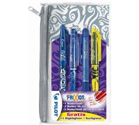 Pilot 2260BE4 FriXion - Juego de bolígrafos roller, incluye 1 FriXion Ball, 1 FriXion Point, 1 FriXion Clicker, 1 resaltador FriXion Light, 4 piezas en total