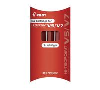 Pilot 259300302 cartucho de tinta - Recambio de bolígrafo (Rojo, V5/V7)