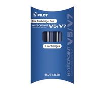 Pilot 259300303 V5 V7, 12 Recargas para Bolígrafos, 3 Unidades, Color Azul