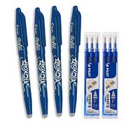 Pilot-4 Bolígrafos Borrables Frixion Ball y Seis Recambios (Azul)