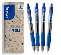 PILOT - 4 G2 Plus - Bolígrafo Tinta Gel - Recargable - Azul - Punta Media | Roller Tinta Gel Retráctil - Trazo Fluido y Preciso - Excelente Confort de Escritura - Azul - Punta Media (0,7mm)