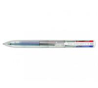 Pilot 4902505580857 Súper Agarre Bolígrafo, 0.29mm Ancho de Línea, 1mm Ancho de Punta, Negro/Azul/Verde/Rojo Colores de Escritura, Transparente