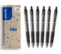 PILOT - 6 G2 Plus - Bolígrafo Tinta Gel - Recargable - Negro - Punta Media | Roller Tinta Gel Retráctil - Trazo Fluido y Preciso - Excelente Confort de Escritura - Negro - Punta Media (0,7mm)