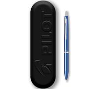 PILOT Acro 1000 - Bolígrafo, tinta suave para fluidez de escritura, recargable y retráctil, tinta negra, punta media, en lata de regalo de metal (azul cielo)