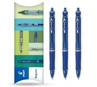Pilot Acroball Bolígrafo retráctil, gama Begreen 79% reciclado, paquete de 3 bolígrafos, punta mediana de 1,0 mm, ideal para escribir, escuela, hogar, revisión, oficina (azul)