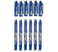 Pilot Azul Frixion Punta Redonda Borrable Bolígrafos Bolígrafo 0.7mm Punta Punta 0.35mm, Line BL-FR7, color azul, (Paquete de 6)