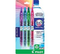 Pilot B2P Colors - Bolígrafo de gel retráctil para botellas recicladas, fino, 4 unidades, colores surtidos (36620)
