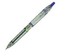 Pilot Boligrafo de Bola Retractil B2P Ecoball BeGreen - Punta Redonda 1mm - Trazo 0.27mm - 86,64% de Plastico Reciclado - Recargable - Color Azul