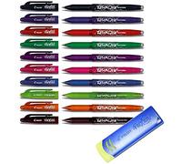 Pilot BL-FR7 Frixion - Lote de 10 bolígrafos rollers borrables punta 0,7 mm - 10er Packung | mit Radierer blau - colorido
