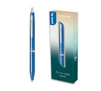 Pilot Pen Bolígrafo Acro 1000, recargable y retráctil, tinta negra, punta media, caja Azul Cielo