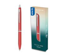 PILOT Bolígrafo premium Acro 1000 en Caja Regalo Rosa Coral - Tinta muy suave para una fluidez de escritura inigualable - Bolígrafo recargable y retráctil - Tinta negra - Punta Media