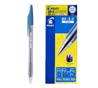 Pilot BP-SF- Pack de 12 bolígrafos recargables de punta fina de plástico con tapa azul