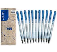 PILOT - Caja de 10 +1 Gratis BPS Matic - Bolígrafo - Escritura Ultra Fluida y Cómoda - Recargable y Retráctil - Azul - Punta Fina