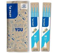 PILOT Caja de 2 set de 3 Recambios FriXion - Recambios para Bolígrafos borrables - Compatible con FriXion Ball y FriXion Ball Clicker - Turquesa - Punta Media (6 recambios)