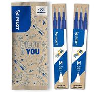 PILOT Caja de 2 set de 3 Recambios FriXion - Recambios para Bolígrafos borrables - Compatible con FriXion Ball y FriXion Ball Clicker - Azul - Punta Media (6 recambios)