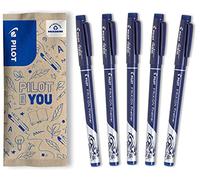 PILOT - Caja de 5 Rotuladores FriXion Fineliner - Rotuladores de Tinta Gel Borrable - Azul - Punta Fina