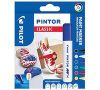 Pilot - Pintor Marcador de Punta Mediana, Colores Surtidos (Classic), 4.5 mm, Punta media, 6 unidades