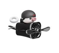 Pilot Car Air Freshener, Rotating Propeller Car Perfume Decoration, Long Lasting Vehicle Airplane Vent Clip Freshener for Cars, Auto, Truck, Unique and Stylish Car Scent Diffuser for Auto Interiors, R