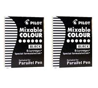 Pilot Juego de 2 cartuchos de tinta Parallel Pen negro