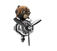 Pilot - Clip de aromaterapia para coche, difusor de fragancia de ventilación automática, elegante avión pequeño, ambientador de ventilación automática de oso, adorno de fragancia ligero respetuoso con
