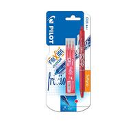 Pilot Pen Estuche 3 bolígrafos roller, tinta de gel termosensible, punta mediana, rojo